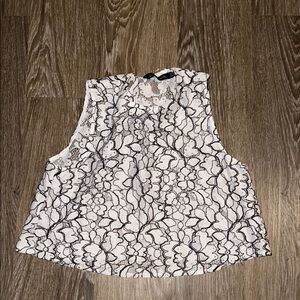 Zara Floral Lace Sleeveless Top